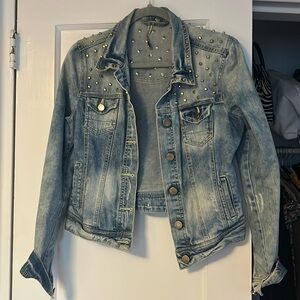 Studded Romeo and Juliet Couture Denim Jacket Size Small